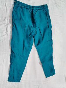 Women Teal Blue Sequence Chanderi Cotton Suit Set