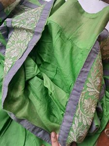 PARROT green ANARKALI salwar Suit Set