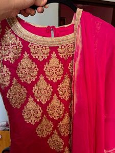 Rani colour suit with lining inside and duppata