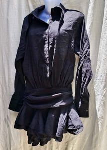 CUTE BLACK LONG TOP