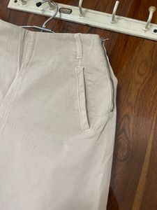 Beige Wide Leg Pants