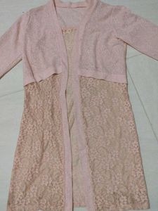 Pink Lace Shrug
