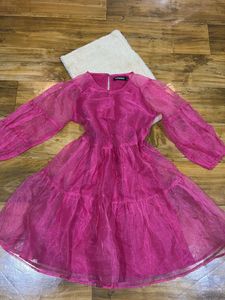 Totally New Shimmer Pink Mini Dress