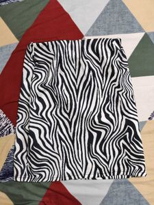 Zebra Print Mini Skirt