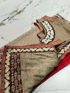 Elegant Beige Saree