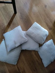 3 pc multicolored cushion and covers