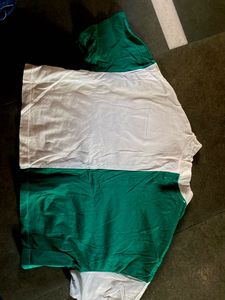 Two-Tone Cropped T-Shirt