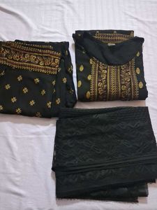 Elegant Black Embroidered Salwar Kameez Suit