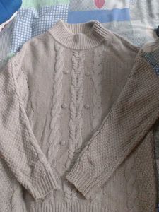 Cable Knit Mock Neck Sweater