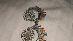Oxidised Multicolour Earring