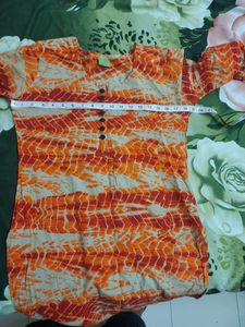 Shibori Print Pure  Soft Cotton Kurti