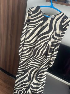 H&M Zebra Print Maxi Dress