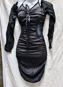 23139. Sleek Black Mini Dress