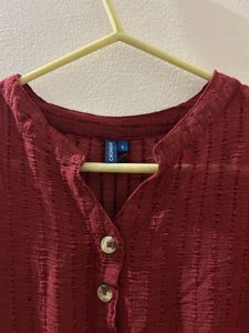 Maroon Casual Dress