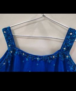 Beautiful blue crop top with embellishments 💙