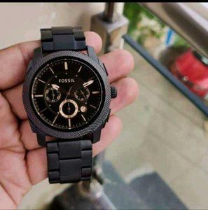 Fossil Men's Black Chronograph Watch