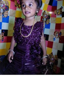 Elegant dark wine birthday frock