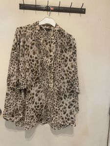Zara Animal Print Blouse