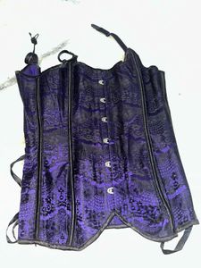 Purple Corset with Lace Sleeves