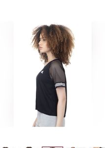 ADIDAS Women Sporty Round NeckPolyester Black T-Sh