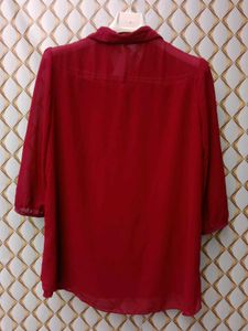 New With Tag Korean Formal Rust Cute Top
