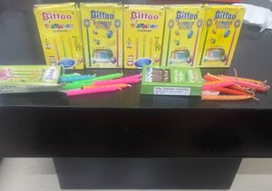 9 Boxes Of 10 Small Multicoloured Candles in Each