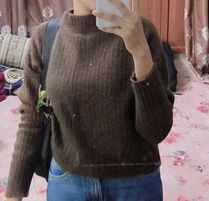 Brown Knit Sweater!