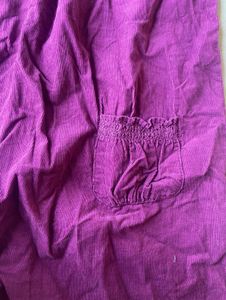Purple a line dress with pockets