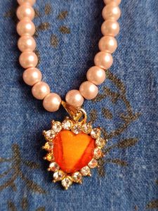 Heart Pendant Pearl Necklace