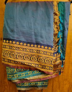 Blue ready to wear Saree