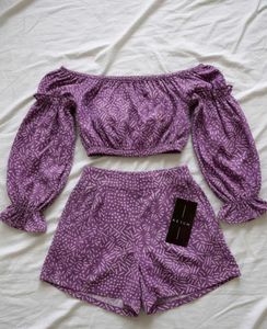 With Tag Purple Co-ord Set