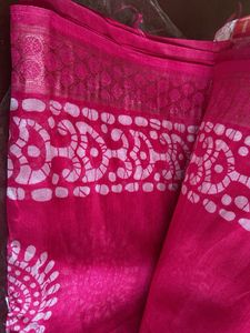 Pink Printed Saree