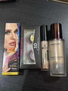 Makeup Bundle: Foundation, Concealer, Lashes, Masc
