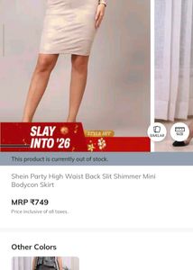 New Elegant Beige Pencil Skirt (Bargainable)