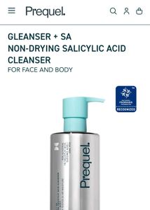 Prequel GLEANSER + SA NON-DRYING SALICYLIC ACID CL