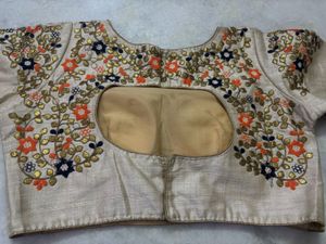 Exquisite Embroidered Gotta Patti WorkSilk Blouse