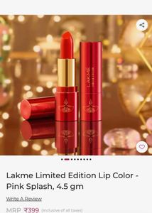 LAKME Pink Padma Lipstick Limited Edition