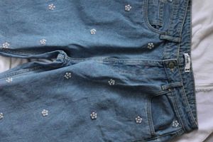 Pearl Stones Wide Leg Jeans