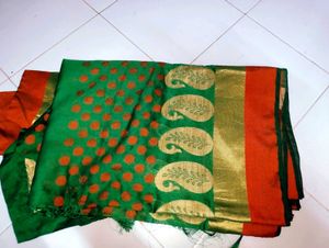 Green Traditional Saree 💚