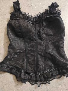 Black gothic Lolita Lace Corset Top