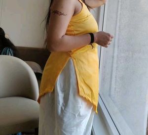 Gold Satin Kurti