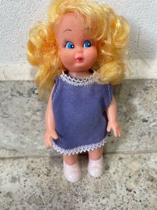 Vintage Doll with Blue Dress
