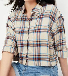 Trendy Plaid Button-Down Shirt