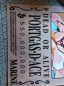 One Piece Portgas D Ace Wanted Poster