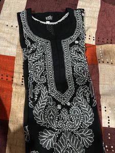Black Embroidered Kurti