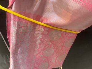 Pink silk Saree