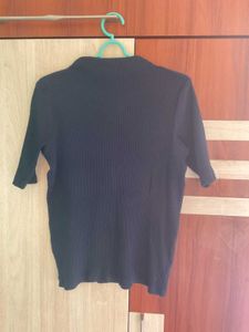 Elegant Black Short Sleeve Top