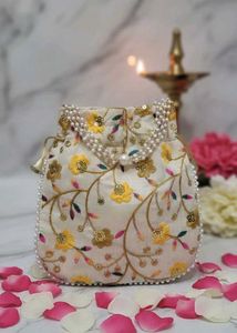 Floral Embroidered Potli Bag