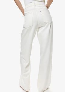 White Wide Leg High Waist Jeans
