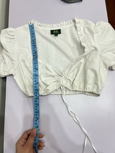 Trendy White Crop Top